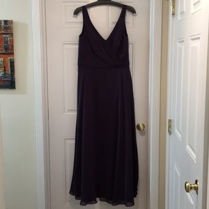 Floor Length Eggplant Gown